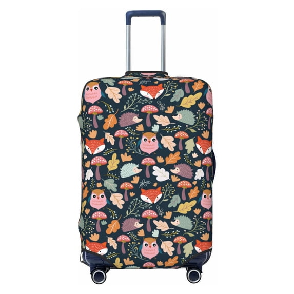 Uemuo Autumn Forest Printed Washable Luggage Cover - Fashion Suitcase Protector Fits 18-32 Inch Luggage -Large