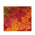 thumbnail image 1 of Uemuo Autumn Leaf Pattern Dish Drying Mat,16*18 inch Absorbent Dish Drainer Kitchen Counter,Large Size Dish Drying Pad for Countertops,Sinks,Draining Racks, 1 of 6