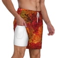 thumbnail image 1 of Uemuo Autumn Leaf Pattern Mens Swim Trunks Quick Dry Board Shorts with Mesh Lining, Stretch Beach Shorts Quick Dry No-Chafing Board Shorts-Large, 1 of 9