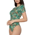 thumbnail image 1 of Uemuo Autumn Maple Leaves 1 Pattern Women's One Piece Short Sleeve Swimsuit Rash Guard Surfing Modest Quick-drying Swimsuit Beach Essentials-Small, 1 of 9