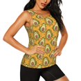 thumbnail image 1 of Uemuo Avocado Dog Pattern Workout Tank Tops for Women Breathable Moisture-wicking tank top Sleeveless Running Loose Fit Yoga Tops Active Shirts Sports Gym Exercise, 1 of 9