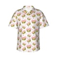 thumbnail image 1 of Uemuo Avocado Lovers Printed Regular Fit Short Sleeve Casual Hawaiian Shirt for Men,Aloha shirt,Tropical shirt,Floral print shirt,Vacation Beach shirt-Large, 1 of 9