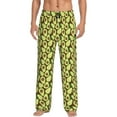 thumbnail image 1 of Uemuo Avocado Pattern Men's Wide Leg Palazzo Lounge Pants with Pockets Light Weight Loose Comfy Casual Pajama Pants-X-Large, 1 of 9