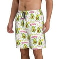 thumbnail image 1 of Uemuo Avocado Work Out Pattern Men's Swim Trunks Hawaiian Beach Bathing Suit Swimsuits Beach Quick-Dry Shorts with Pockets-, 1 of 9