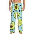 thumbnail image 1 of Uemuo Avocado and Hearts Pattern Men's Wide Leg Palazzo Lounge Pants with Pockets Light Weight Loose Comfy Casual Pajama Pants-Small, 1 of 9