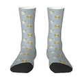 thumbnail image 1 of Uemuo Baby Elephant Giraffe Pattern Women's Crew Socks, Soft Durable Breathable Moisture-Wicking with Odor Control Cotton socks, 1 of 9