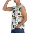 thumbnail image 1 of Uemuo Back To School A Pattern Men's Sleeveless T-Shirt,Muscle Athletic Tank Top, Moisture-wicking Quick-dry Breathable Classic Tee Top for Gym Run Outdoor Sports-Small, 1 of 8
