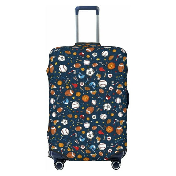 Uemuo Ball Sports Printed Washable Luggage Cover - Fashion Suitcase Protector Fits 18-32 Inch Luggage -