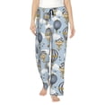 thumbnail image 1 of Uemuo Balloon Vintage Pattern Women's Wide Leg Palazzo Lounge Pants with Pockets Light Weight Loose Comfy Casual Pajama Pants-Medium, 1 of 9