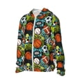 thumbnail image 1 of Uemuo Balls Pattern Women's Full Zip UPF 50+ Sun Protection Hoodie Jacket Long Sleeve Sun Shirt Hiking Outdoor Performance with Pockets-X-Large, 1 of 9