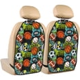 thumbnail image 1 of Uemuo Balls Printed Car Back Seat Protector,2 Pcs Backseat Car Organizer, Kick Mats Back Seat Protector , Back Seat Organizer for Kids, 1 of 8
