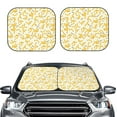 thumbnail image 1 of Uemuo Banana Printed 2 PCS Car Windshield Sun Shade, Auto Sun Heat and UV Rays Blocker, Foldable Automotive Front Window Sunshade Protector, 1 of 7