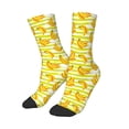 thumbnail image 1 of Uemuo Bananas On A Striped Printed Kids Boys Socks Seamless Crew Socks Crazy Funny Athletic Sport Socks for Children, 1 of 5