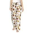 thumbnail image 1 of Uemuo Baseball Sport Pattern Women's Wide Leg Palazzo Lounge Pants with Pockets Light Weight Loose Comfy Casual Pajama Pants-Small, 1 of 9