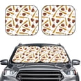 thumbnail image 1 of Uemuo Baseball Sport Printed 2 PCS Car Windshield Sun Shade, Auto Sun Heat and UV Rays Blocker, Foldable Automotive Front Window Sunshade Protector, 1 of 7