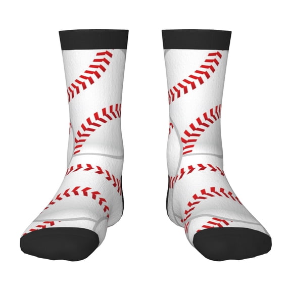 Uemuo Baseballs Printed Kids Boys Socks Seamless Crew Socks Crazy Funny Athletic Sport Socks for Children