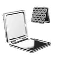 thumbnail image 1 of Uemuo Bat Print Compact Portable Pocket Makeup Mirror - Leather Cover, Elegant Travel Cosmetic Mirror for Purse, Pocket, and Handbag-Square, 1 of 9