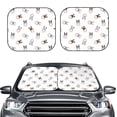 thumbnail image 1 of Uemuo Bbaseball Dog Printed 2 PCS Car Windshield Sun Shade, Auto Sun Heat and UV Rays Blocker, Foldable Automotive Front Window Sunshade Protector, 1 of 7