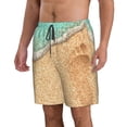 thumbnail image 1 of Uemuo Beach Footprint Pattern Men's Swim Trunks Hawaiian Beach Bathing Suit Swimsuits Beach Quick-Dry Shorts with Pockets-XX-Large, 1 of 9