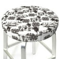 thumbnail image 1 of Uemuo Beach Pattern Round Bar Stool Seat Covers Washable Stool Cushion Slipcover Elastic Bar Chair Covers-12 inch, 1 of 7