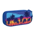 thumbnail image 1 of Uemuo Beach with Palm Trees Printed Pencil Pen Case, Portable Pencil Pouch with Zipper, Compact Stationery Bag Makeup Bag, Pencil Bag for Home Office, 1 of 9