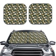 thumbnail image 1 of Uemuo Bear Sunflower Printed 2 PCS Car Windshield Sun Shade, Auto Sun Heat and UV Rays Blocker, Foldable Automotive Front Window Sunshade Protector, 1 of 7