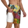thumbnail image 1 of Uemuo Beautiful African Woman Pattern Mens Swim Trunks Quick Dry Board Shorts with Mesh Lining, Stretch Beach Shorts Quick Dry No-Chafing Board Shorts-XX-Large, 1 of 9