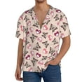 thumbnail image 1 of Uemuo Beautiful Butterflies and Hearts Pattern Cotton Linen Short Sleeve Shirts,Casual Lightweight Button Down Shirts,Vacation Beach Summer Tops-XX-Large, 1 of 7