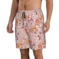 thumbnail image 1 of Uemuo Beautiful Fox Pattern Men's Swim Trunks Hawaiian Beach Bathing Suit Swimsuits Beach Quick-Dry Shorts with Pockets-X-Large, 1 of 9