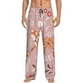 thumbnail image 1 of Uemuo Beautiful Fox Pattern Men's Wide Leg Palazzo Lounge Pants with Pockets Light Weight Loose Comfy Casual Pajama Pants-Large, 1 of 9