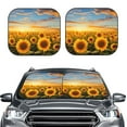 thumbnail image 1 of Uemuo Beautiful Golden Sunflower Field Printed 2 PCS Car Windshield Sun Shade, Auto Sun Heat and UV Rays Blocker, Foldable Automotive Front Window Sunshade Protector, 1 of 7