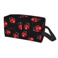 thumbnail image 1 of Uemuo Beautiful Red Ladybug Pattern Portable Toiletry Bags with Handle, Waterproof travel Make up Bags for Women, Large Capacity Travel Cosmetic Bags, 1 of 9