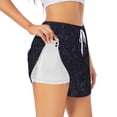 thumbnail image 1 of Uemuo Beautiful Roses Pattern Women's Athletic Shorts High Waisted Running Shorts with Liner Pockets Gym Elastic Workout Shorts-Large, 1 of 9