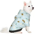 Uemuo Bee Flower for Winter Dog Hoodie Sweatshirts with Pockets Warm