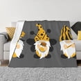 thumbnail image 1 of Uemuo Bee Gnome With Sunflower Printed Throw Blanket for Couch, Fluffy Fuzzy Blankets for Bed, Sofa, Cozy Flannel Faux Fur Blanket-40"x30", 1 of 6