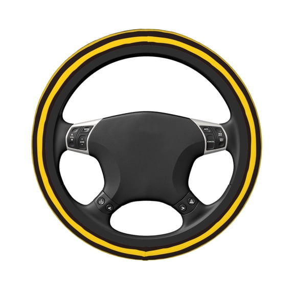 Uemuo Bee Stripe Printed Car Elastic Steering Wheel Cover - Universal Car Accessory for Diverse Cars Anti-Slip, and Comfortable- 15"