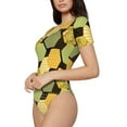 thumbnail image 1 of Uemuo Bee honey Pattern Women's One Piece Short Sleeve Swimsuit Rash Guard Surfing Modest Quick-drying Swimsuit Beach Essentials-Medium, 1 of 9