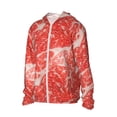 thumbnail image 1 of Uemuo Beef Steaks Pattern Women's Full Zip UPF 50+ Sun Protection Hoodie Jacket Long Sleeve Sun Shirt Hiking Outdoor Performance with Pockets-, 1 of 9