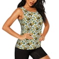 thumbnail image 1 of Uemuo Bees and Flower Pattern Workout Tank Tops for Women Breathable Moisture-wicking tank top Sleeveless Running Loose Fit Yoga Tops Active Shirts Sports Gym Exercise, 1 of 9
