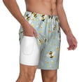 thumbnail image 1 of Uemuo Bees Pattern Mens Swim Trunks Quick Dry Board Shorts with Mesh Lining, Stretch Beach Shorts Quick Dry No-Chafing Board Shorts-3X-Large, 1 of 9