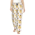 thumbnail image 1 of Uemuo Bees and Flowers Pattern Women's Wide Leg Palazzo Lounge Pants with Pockets Light Weight Loose Comfy Casual Pajama Pants-Medium, 1 of 9