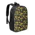 thumbnail image 1 of Uemuo Bees and Sunflowers Printed Durable 17-inch Student Backpack - Lightweight, Waterproof, Adjustable Straps, Ideal for School, Work, Travel, 1 of 5