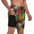 thumbnail image 1 of Uemuo Begetable Pattern Mens Swim Trunks Quick Dry Board Shorts with Mesh Lining, Stretch Beach Shorts Quick Dry No-Chafing Board Shorts-Medium, 1 of 9
