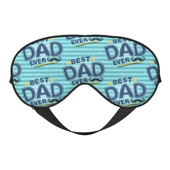 Uemuo Best Dad Ever Pattern Sleep Eye Mask - Light Blocking Sleep Mask Blocking Out Light Perfectly, Soft and Comfortable Night Eye Mask, Eye Blinder