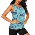 thumbnail image 1 of Uemuo Best Dad Ever Pattern Workout Tank Tops for Women Breathable Moisture-wicking tank top Sleeveless Running Loose Fit Yoga Tops Active Shirts Sports Gym Exercise, 1 of 9