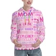 thumbnail image 1 of Uemuo Best Mom ever Pattern Women's Hoodie with Eye-catching Drawstrings- Casual Pullover Hoodie with Kangaroo Pocket, Stylish Hooded Sweatshirt-Small, 1 of 7