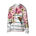 thumbnail image 1 of Uemuo Bird and Floral Pattern Women's Full Zip UPF 50+ Sun Protection Hoodie Jacket Long Sleeve Sun Shirt Hiking Outdoor Performance with Pockets-3X-Large, 1 of 9