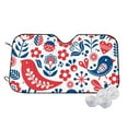 thumbnail image 1 of Uemuo Birds Flowers Pattern Accordion Car Windshield Sun Shade, Foldable Reflective Sun Visor for Car, Reflector Windshield Sunshade-Medium, 1 of 7