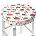 thumbnail image 1 of Uemuo Birthday Cake Pattern Round Bar Stool Seat Covers Washable Stool Cushion Slipcover Elastic Bar Chair Covers-14 inch, 1 of 7