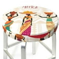 thumbnail image 1 of Uemuo Black African Woman Pattern Round Bar Stool Seat Covers Washable Stool Cushion Slipcover Elastic Bar Chair Covers-14 inch, 1 of 7